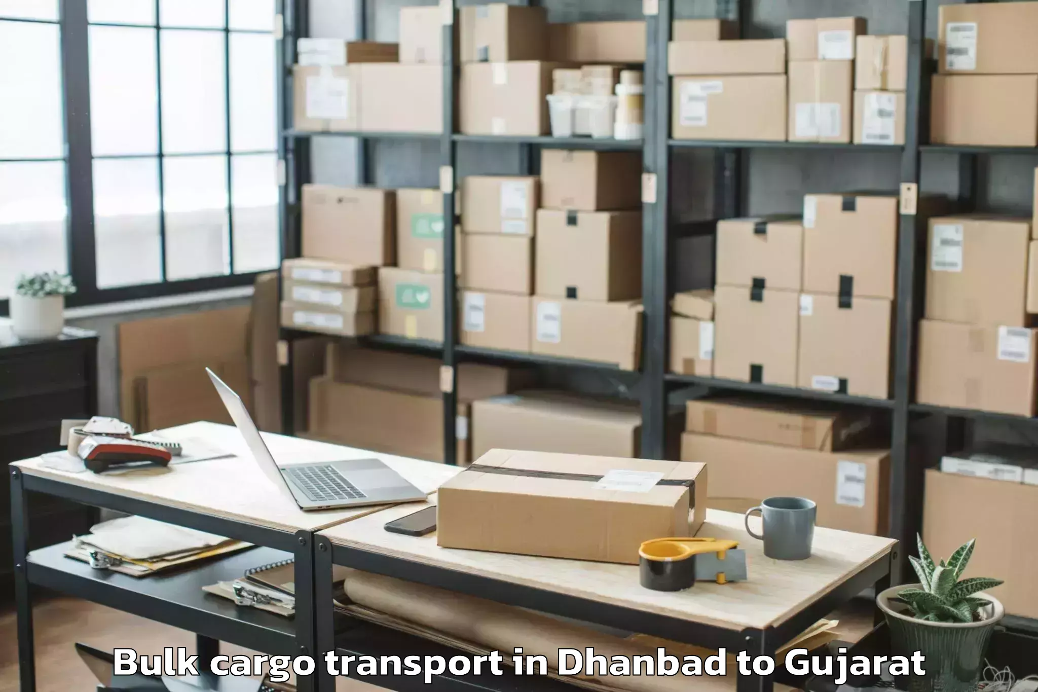 Book Dhanbad to Mehmedabad Bulk Cargo Transport Online